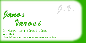 janos varosi business card